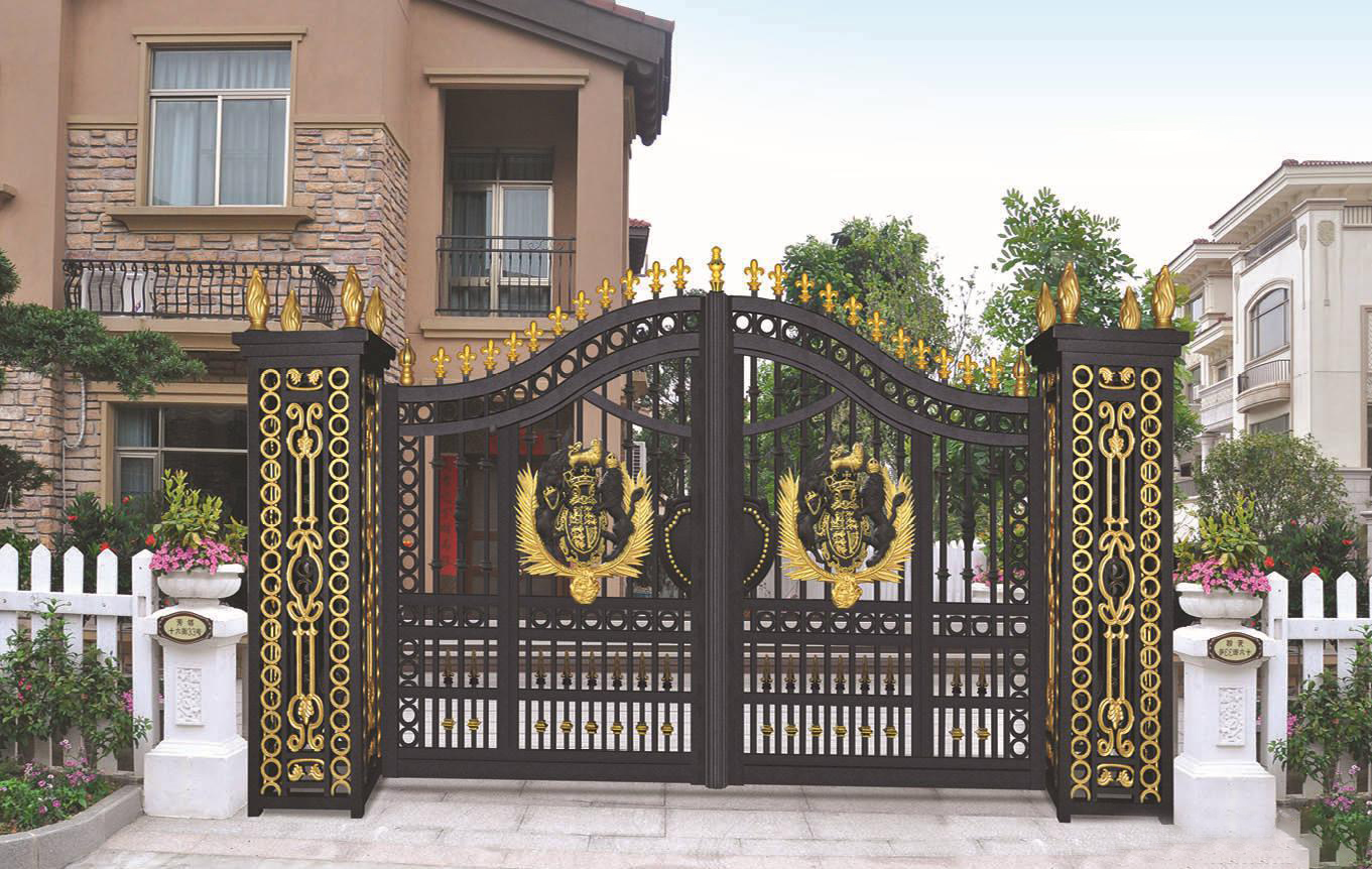 鋁藝大門(mén)的兩種固定方式